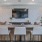 a kitchen with a large island